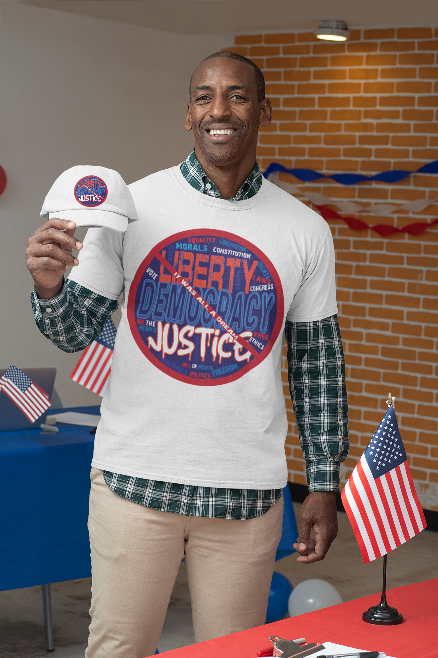 Liberty Democracy Justice Short Sleeve Tee